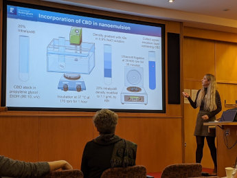 Paula presenting at British society of nanomedicines conference