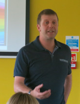 Jon Aylott talking at the Summer School