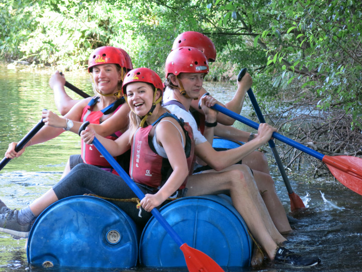 Having fun on the water