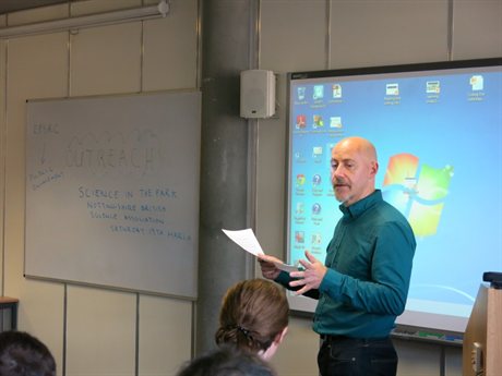 Professor Cameron Alexander starting the colloquium