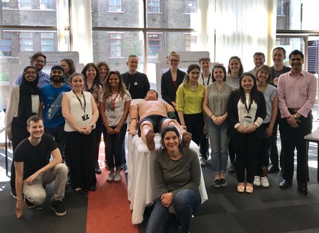 Large group photo of volunteers at Science 4U